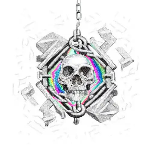 broken chains and bar wire with "Not my will, but Yours be done"  tattoo design idea