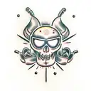 Welding with sparks tattoo design idea