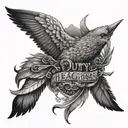 duty is heavier than a mountain death is lighter than a feather tattoo design idea
