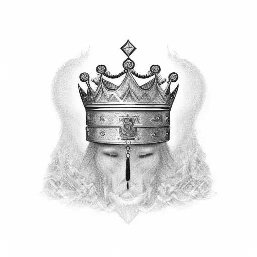 King Crown Tattoo - Majestic Chest Art