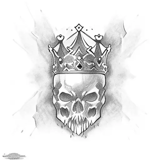 Crowned skull chest piece by Jeffrey Blackburn : TattooNOW