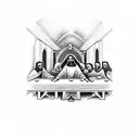 jesus last supper  tattoo design idea