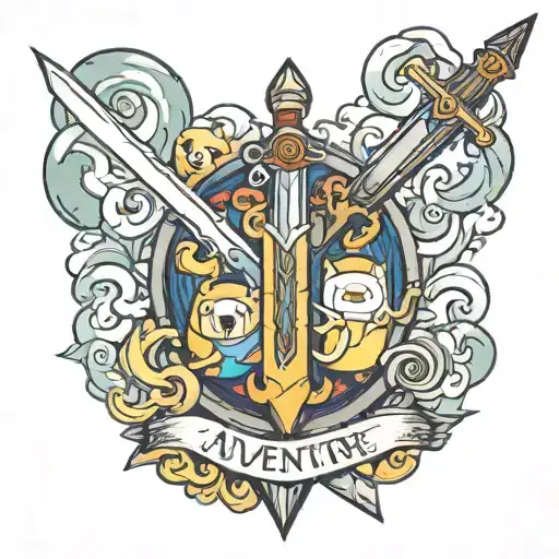 adventure time sword tattoo design idea