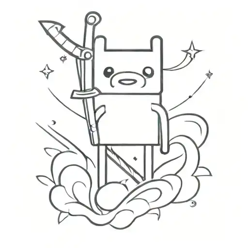 adventure time sword tattoo design idea
