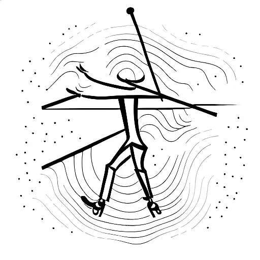 tightrope walker tattoo design idea