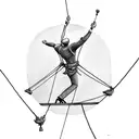 tightrope walker tattoo design idea