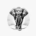 Thai elephant  tattoo design idea