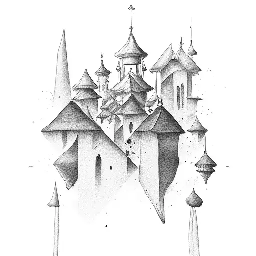 village  tattoo design idea