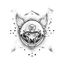 Boca Juniors logo combined with anime elements tattoo design idea