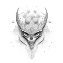 concha de mar enredada con ramas de uva, media luna, sol,  tattoo design idea