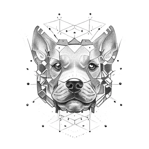 3 dog head neotribal tattoo design idea