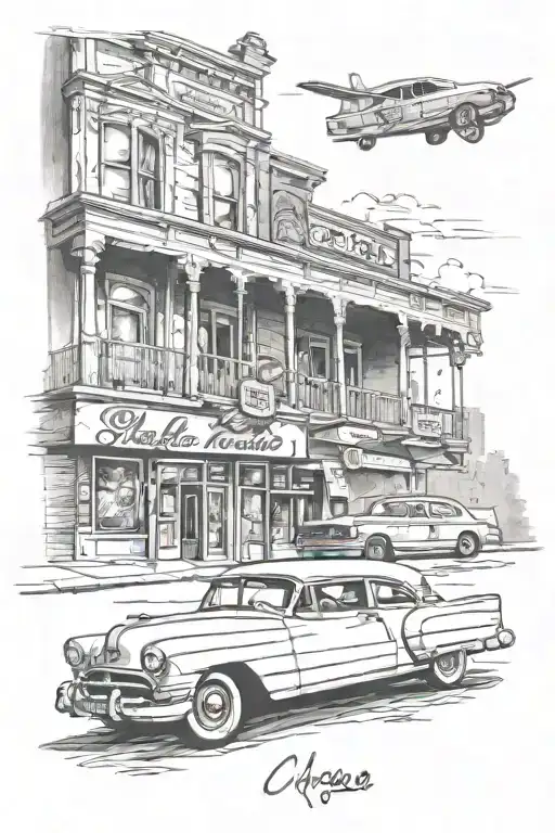 CHICANO LOW RIDER AND CITY OF ATLANTA tattoo design idea