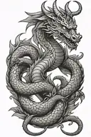 mexican inspired dragon tattoo design idea