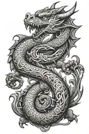 mexican inspired dragon tattoo design idea
