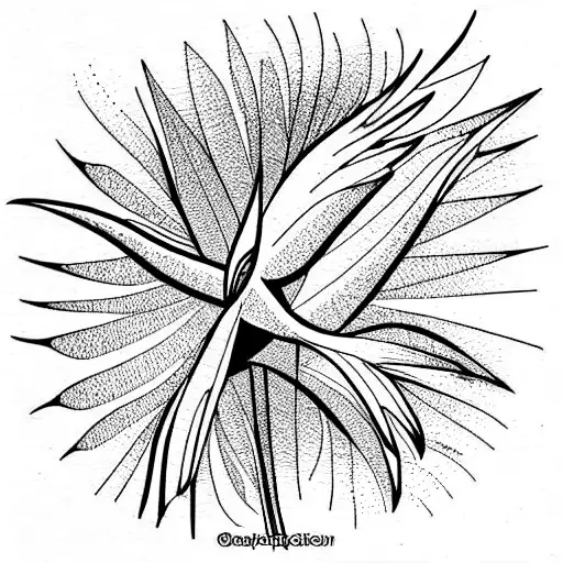 Bird of Paradise tattoo design idea