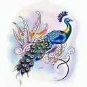 Peacock tattoo design idea