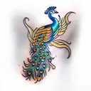 Peacock tattoo design idea
