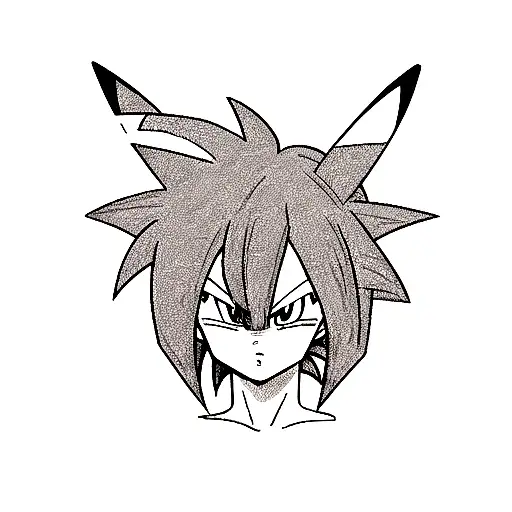 Pikachu tattoo mixed with Dragon ball Z tattoo design idea