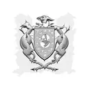 A Maryland flag designed with 3D printed objects tattoo design idea