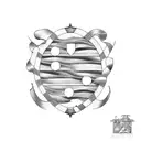 A Maryland flag designed with 3D printed objects tattoo design idea