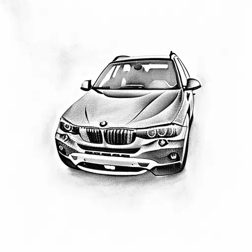 Bmw X3 car with the number registration BR 31 BAX tattoo design idea