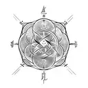 Phi symbol and Earth Alchemy Symbol tattoo design idea