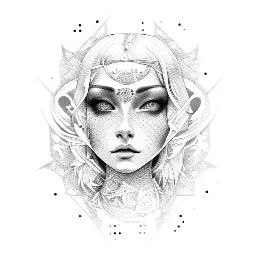 Virgo Maiden tattoo design idea