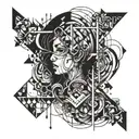 An abstract representation of overcoming depression tattoo design idea