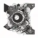 An abstract representation of overcoming depression tattoo design idea
