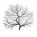  Bare tree no color tattoo design idea