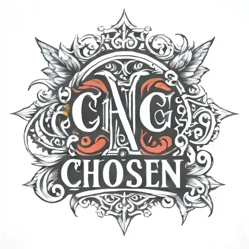 chosen 1 words written tattoo design idea