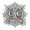 chosen 1 words written tattoo design idea