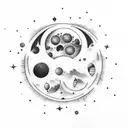 moon phases tattoo design idea