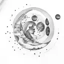 moon phases tattoo design idea