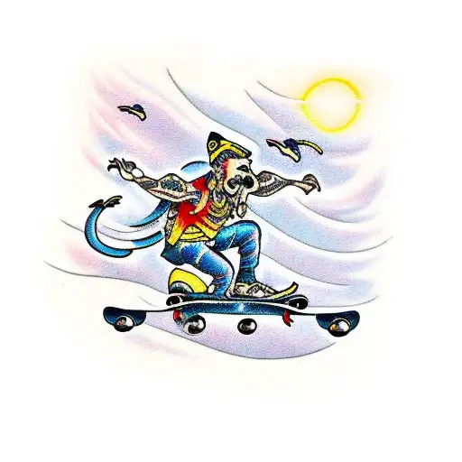 skate tattoo design idea