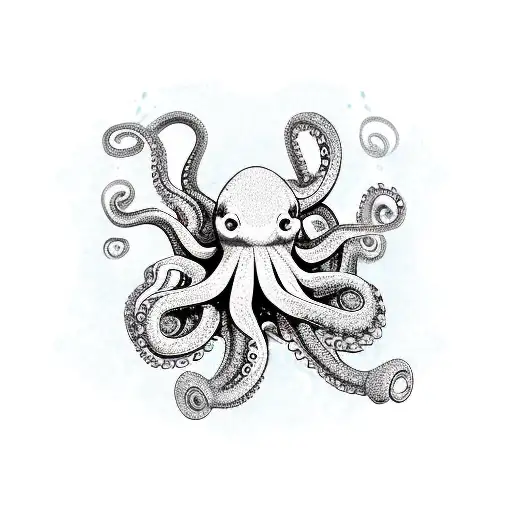 A DJ mixing console with octopus tentacles as the sliders and knobs tattoo design idea
