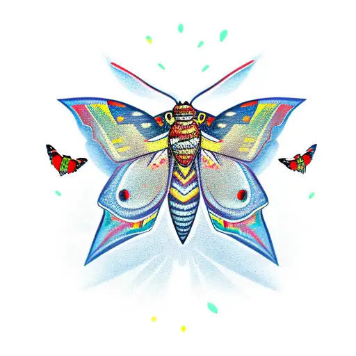 Moth tattoo design idea