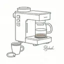 coffee maker and a book open tattoo design idea