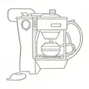 coffee maker and a book open tattoo design idea