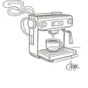 coffee maker and a book open tattoo design idea