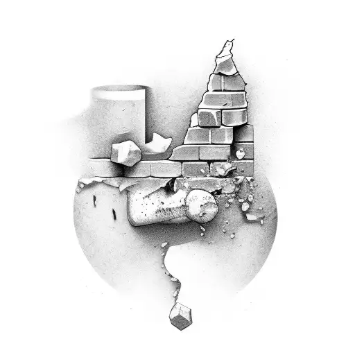 mississippi brick wall tattoo design idea