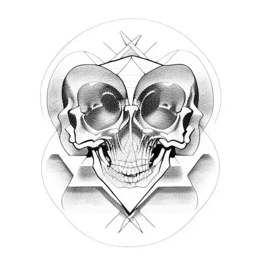  skeletal music rock and roll linework  tattoo design idea