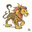 lion king tattoo design idea