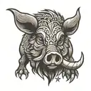 BOAR tattoo design idea