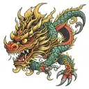 mechanical thai dragon tattoo design idea