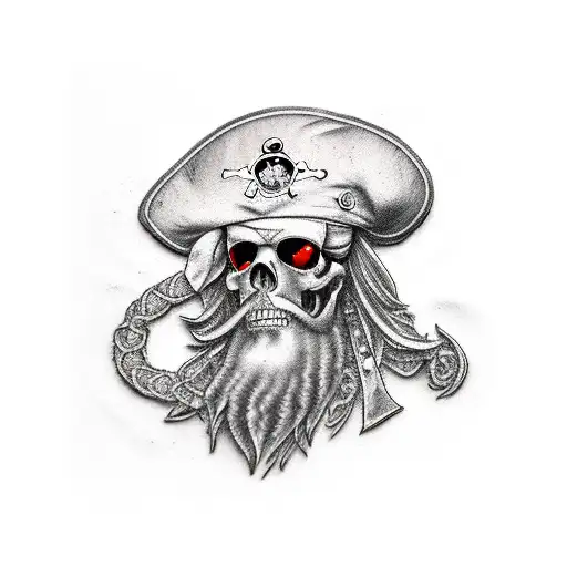blackbeard pirate tattoo design idea