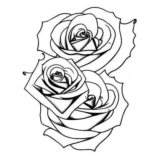 Rose, words Eli and Allison tattoo design idea