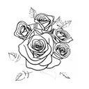 Rose with cursive writing, Eli, Allison tattoo design idea