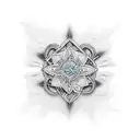 surf patch work tattoo design idea