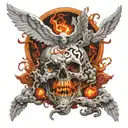 heaven vs hell tattoo design idea